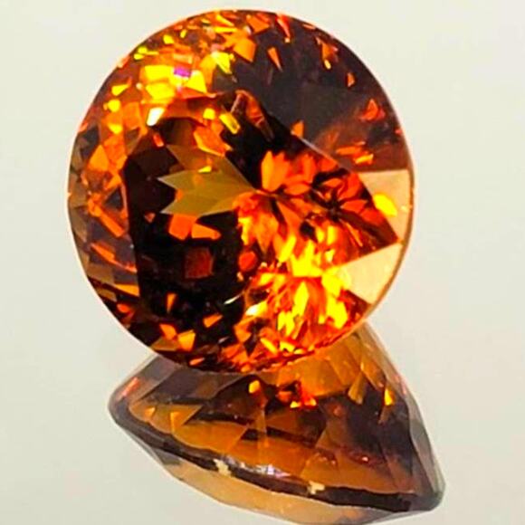 10+ Carat Flawless Round Honey Zircon!! - Picture 8 of 15